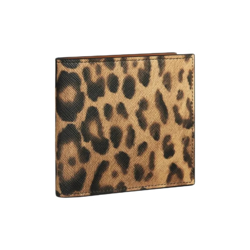 CELINE Canvas Wallet Men's Leopard Print-1
