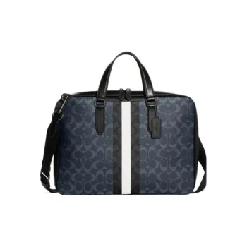 COACH Graham Artificial Leather One Shoulder Handbag, Crossbody Bag Large Size Men's Denim Blue