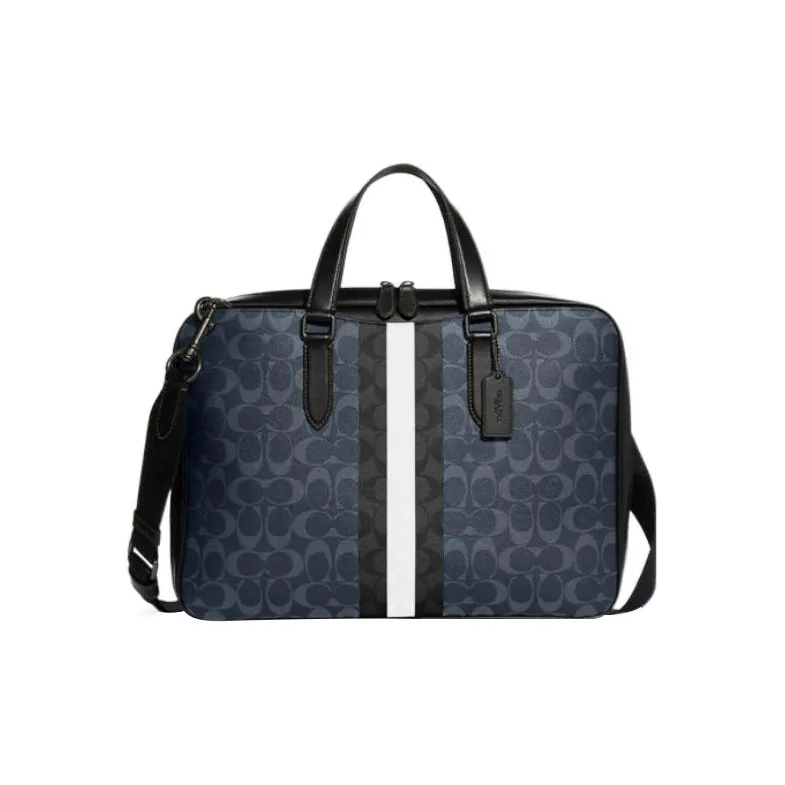 COACH Graham Artificial Leather One Shoulder Handbag, Crossbody Bag Tubas Men's Denim Blue-0