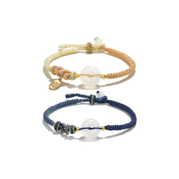 Putuo Mountain People Chalcedony Jade Bracelets Unisex