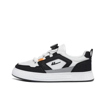 Warrior Durable Lightweight And Breathable Low Top Skateboard Shoes Men's White Black Gray
