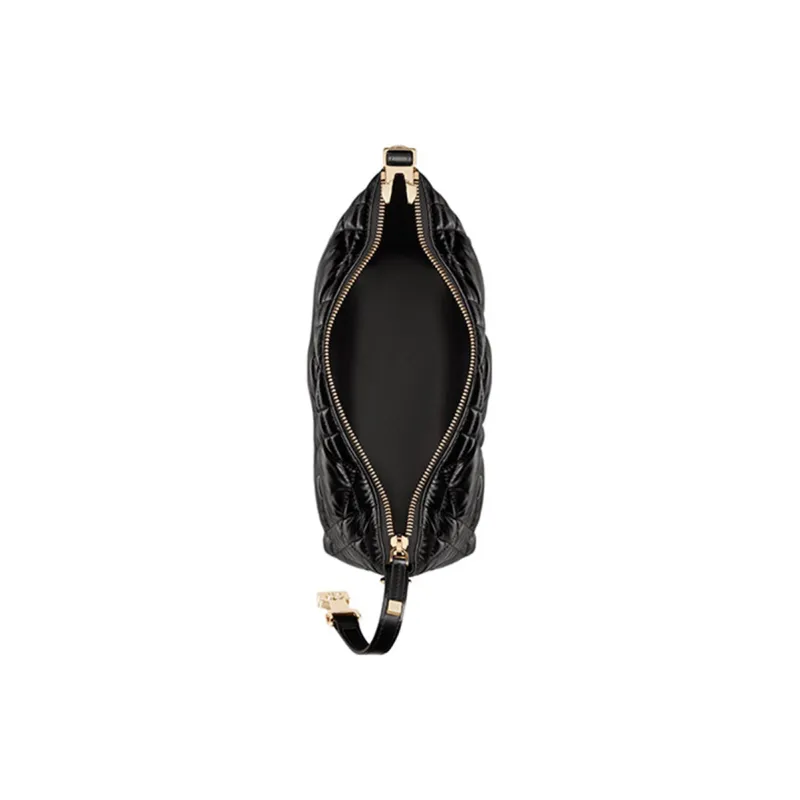 DIOR DiorTravel Cow Leather Handbag Clutch Medium Size Women's Black-3