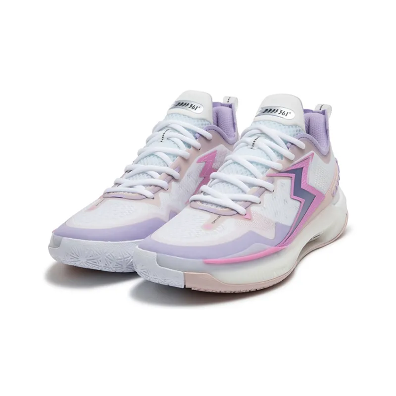 361° BIG3 5.0 Quick PRO Basketball Shoes Men Low Top 361 Degrees White/Digital Lavender-2