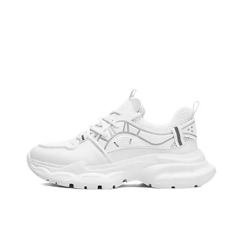 Jeep Cushioning Anti-Slip And Wear-Resistant Support Low-Top Platform Fashion Chunky Sneakers Unisex Black