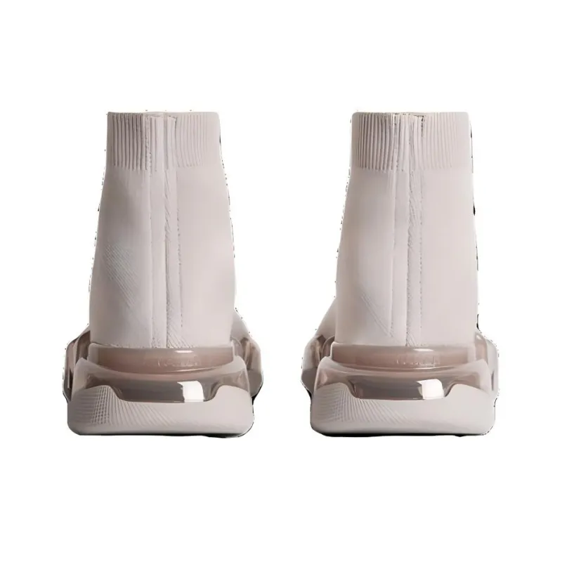 Balenciaga Speed 2.0 High-Top Casual Shoes Men's Light Beige-5