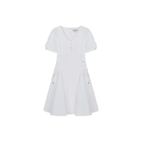 Teenie Weenie Short-Sleeved Dresses Women's White