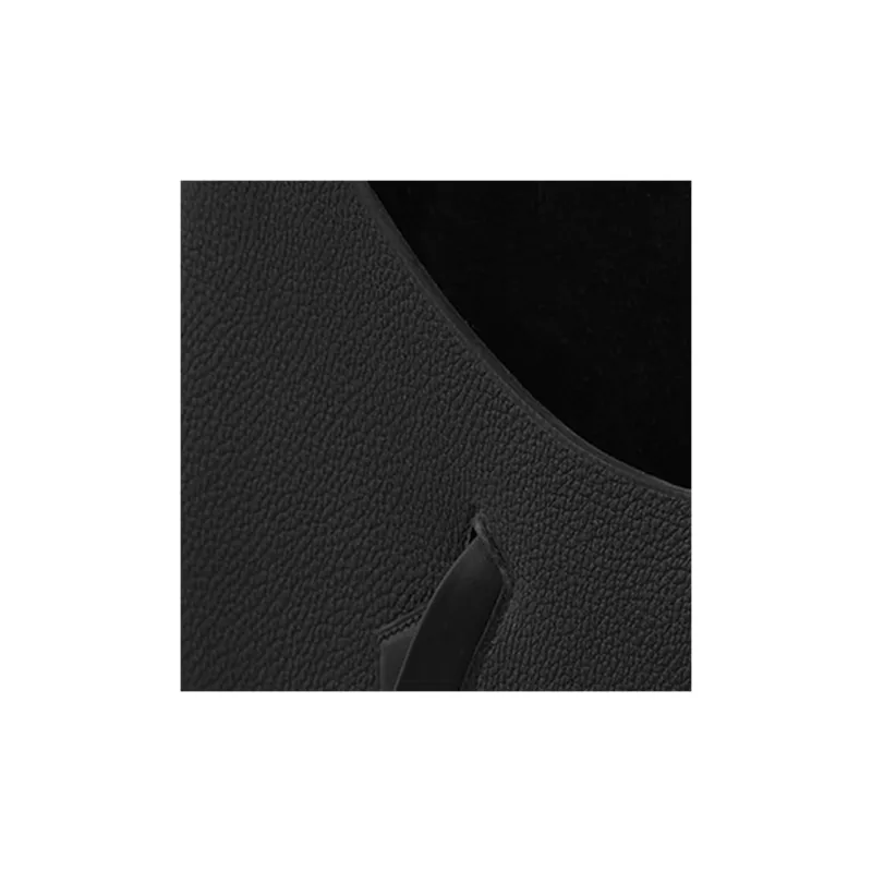 HERMES Togo Leather With Swift Calfskin Crescent Bag, Handbag, Shoulder Bag Regular Women's Black-3