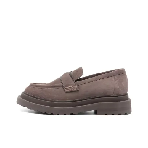 Brunello Cucinelli Slip-on Suede Leather Loafers