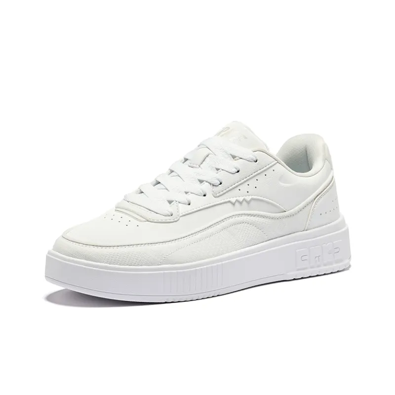 Erke Fun Play Breathable Slip Resistant Low Top Skateboard Shoes Men's Erke White-2