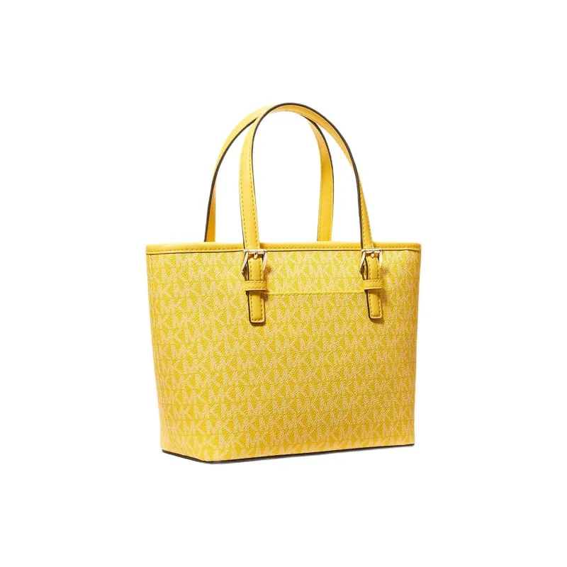 MICHAEL KORS Jet Set Travel Coated Canvas Shoulder Bag Crossbody Bag Handbag Extra Small Women's Gold-1