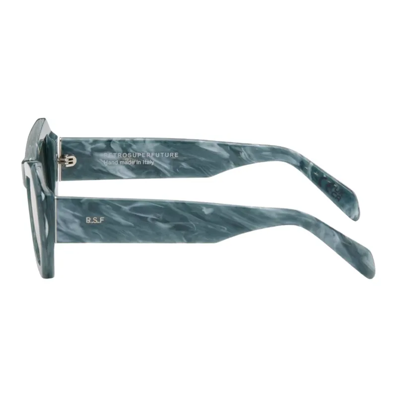 Retrosuperfuture Acetate Irregular Shape Sunglasses Men's Blue-2