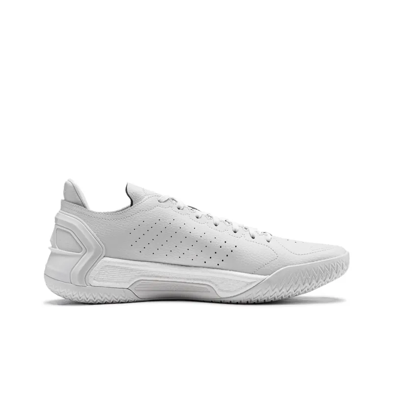 LiNing Blade 4V2 Cushioned Slip Resistant Lightweight Rebound Low Top Basketball Shoes Men's White-1