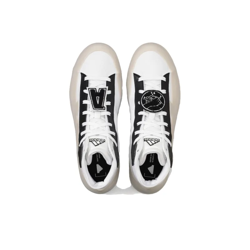Adidas Znsored Hi Abrasion Resistant Breathable High Top Skateboard Shoes Unisex White Brown-3