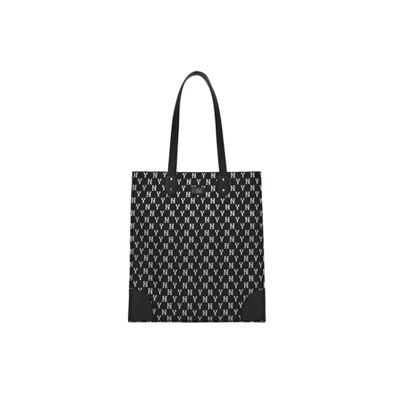 MLB Monogram Collection Polyester Combo Bag Tote Bag Shopping Bag Shoulder Bag Handbag Large Size Unisex Black-2