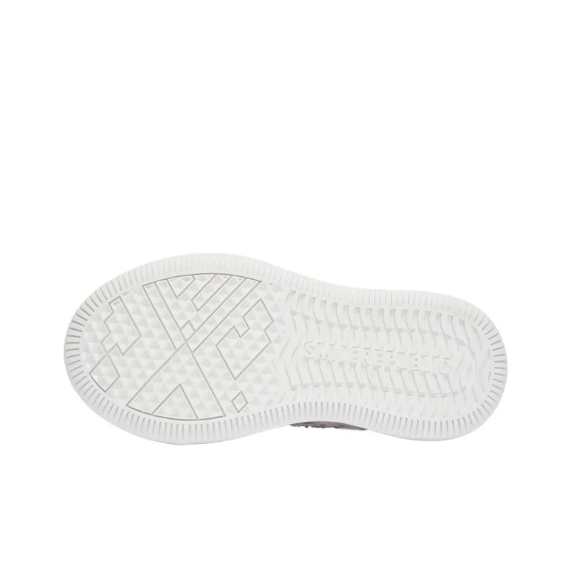 SMILEREPUBLIC PINK WHITE TWEED 'Chance Encounter' Height Increasing Low-Top Canvas Shoes Unisex Pink White-5