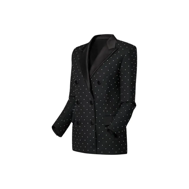 LOUIS VUITTON Double-Breasted Rhinestone Blazer-2