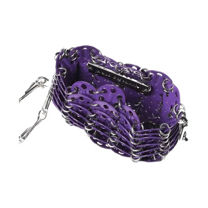 Paco Rabanne Brass Crossbody Bag Shoulder Bag Women's Purple-1
