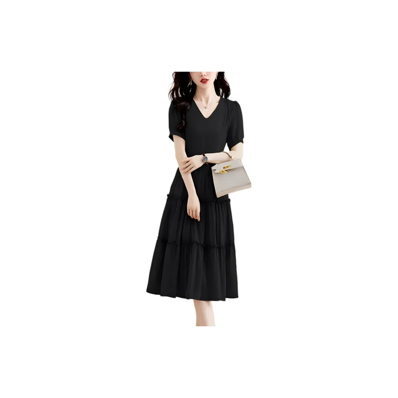 Mula 2024 Summer Short Sleeved Dresses Women's-13
