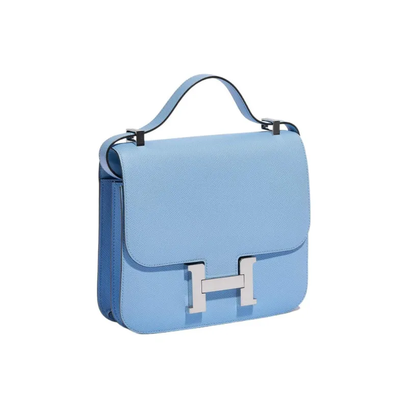 HERMES Constance Epsom Leather Shoulder Bag Crossbody Bag Mini Women's 7N Celeste Sky Blue-1