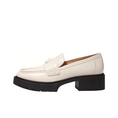 COACH Leah Chunky Sole Leather Loafers