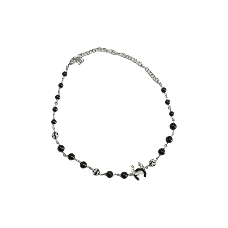CHANEL Pearl Necklaces Unisex Silver-0