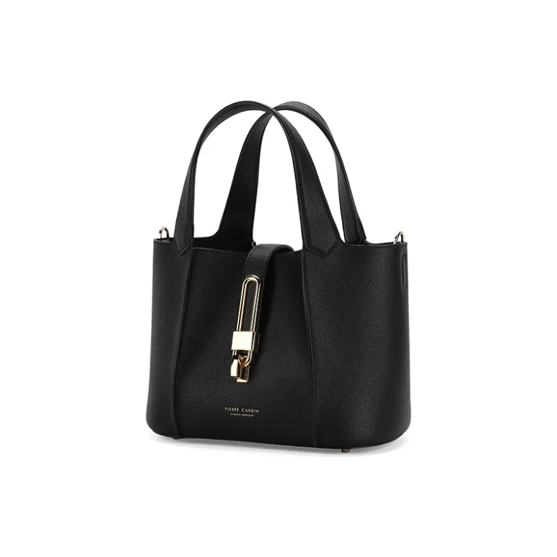 PIERRE CARDIN Women's Fashion Handheld Top Grain Cow Leather Bucket Bag, One Shoulder Handbag Women's-2