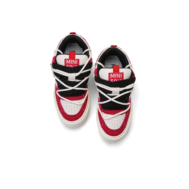 MINISO Low Top Skateboard Shoes Unisex China Red-3
