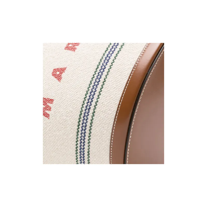MARNI Logo Detailed Striped Tote Bag-3