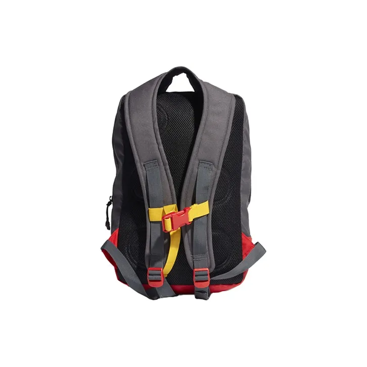 Adidas Polyester Backpack Regular Unisex Gray Red Multicolor-2
