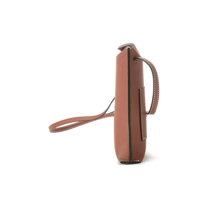 LOEWE Gate Pocket Cow Leather Shoulder Bag Regular Women's Rusty Red-1