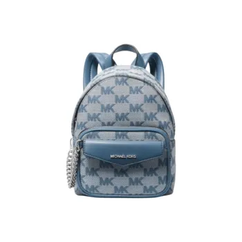 MICHAEL KORS Maisie Fabric Backpack Trumpets Women's Blue & White