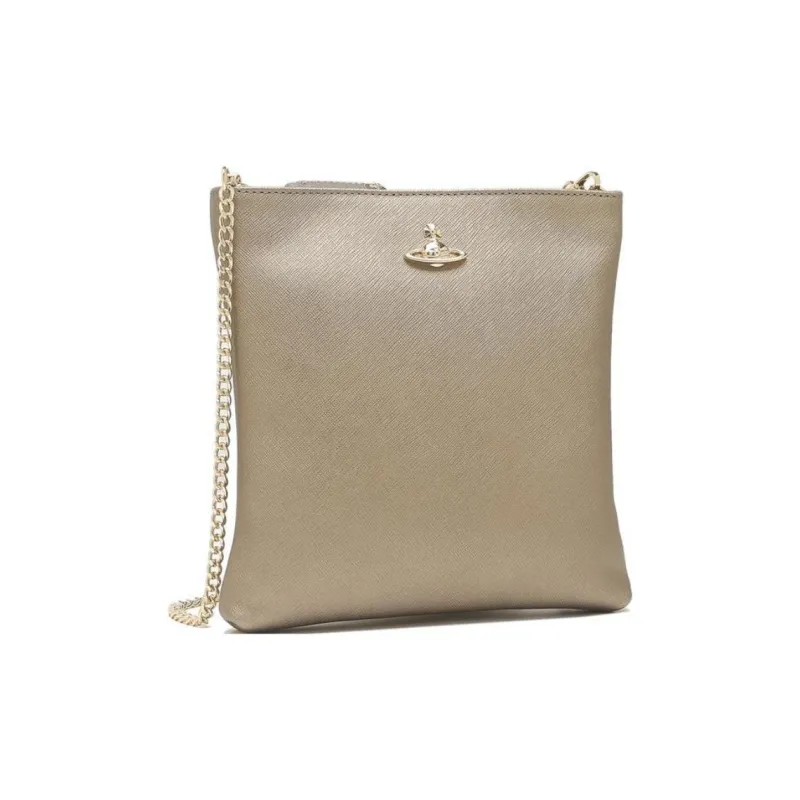 Vivienne Westwood SQUIRE Cow Leather Shoulder Bag Crossbody Bag Women's Metal Gray-1