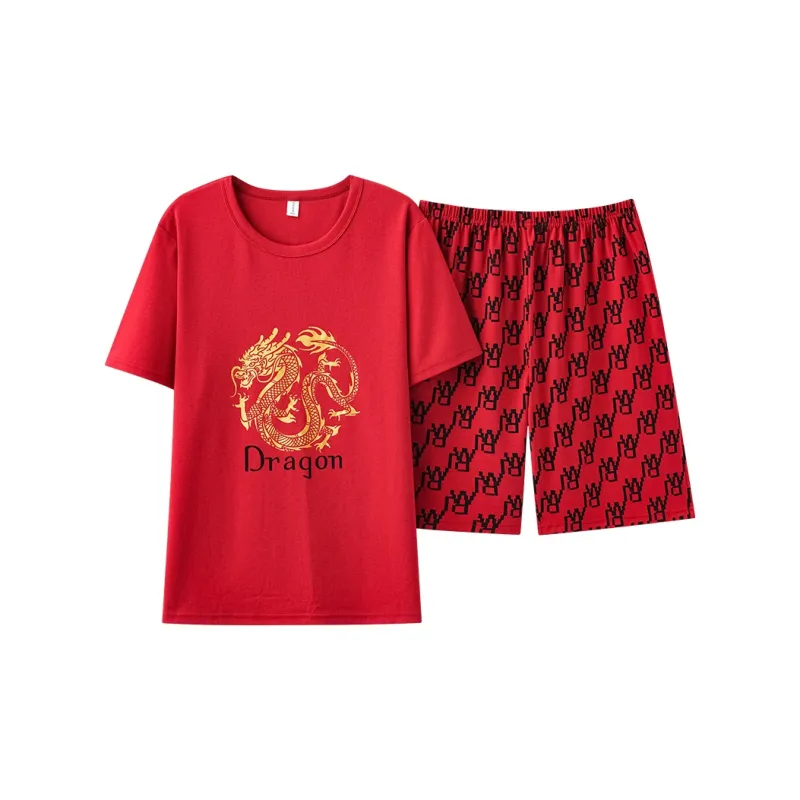 Mulong Family Pajama Set Men's Red-0