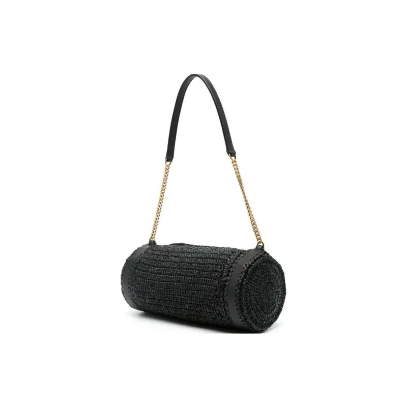 SAINT LAURENT Sade Series Raffia Crossbody Bag, Shoulder Bag Unisex Black-1