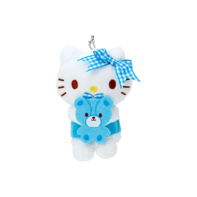 Sanrio Hello Kitty Blue Mascot Dolls Plush Pendant 9.5cm Height-1