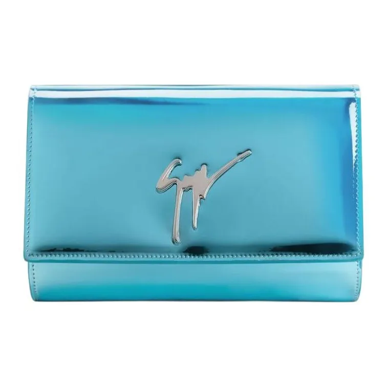 Giuseppe Zanotti/GZ Mirror Finish Synthetic Fabric Crossbody Bag Shoulder Bag Women's Sea Blue-0