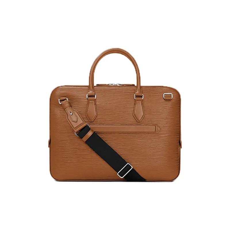 MONTBLANC Meisterstuck Cow Leather Handbags Briefcases Men's Toffee Brown-3