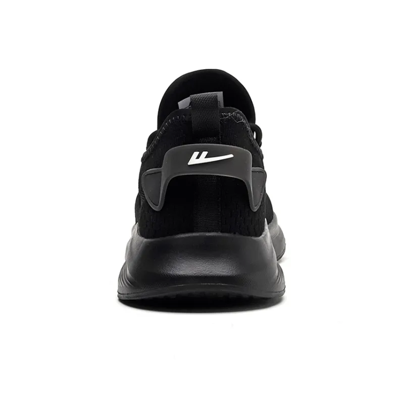 Warrior Slip Resistant Cushioning Wear Resistant Low Top Running Shoes Men's Black-3