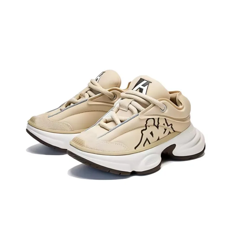 Kappa Anti Slip And Wear Resistant Height Increasing Low Top Chunky Sneakers Women's Khaki-2