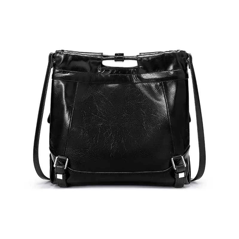 JUST STAR Waxed Leather Backpacks Medium Size Women's Multicolor-18