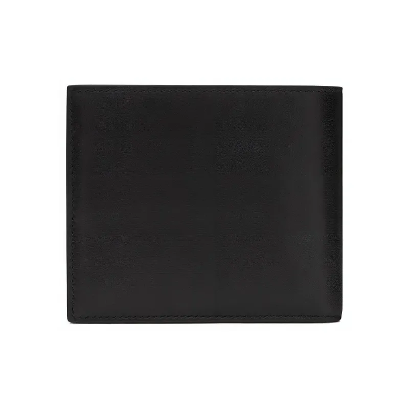 SAINT LAURENT CASSANDRA Leather Wallet Unisex Black-2