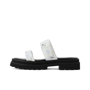 CHARLES&KEITH EVA Slide Slippers 4.2cm Women's Taupe Taupe/Light Blue Light Blue/Black Black