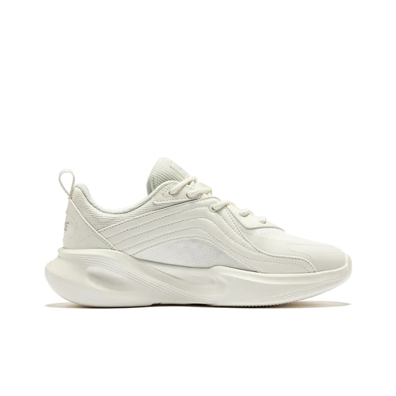 Erke Carefree Travel Wear Resistant Slip Resistant Low Top Casual Athletic Shoes Women's Microcrystal White-1