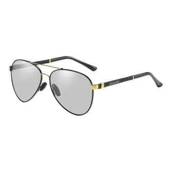 Thunder Pailong Alloy Aviator Sunglasses Unisex Black, Gray, Gold