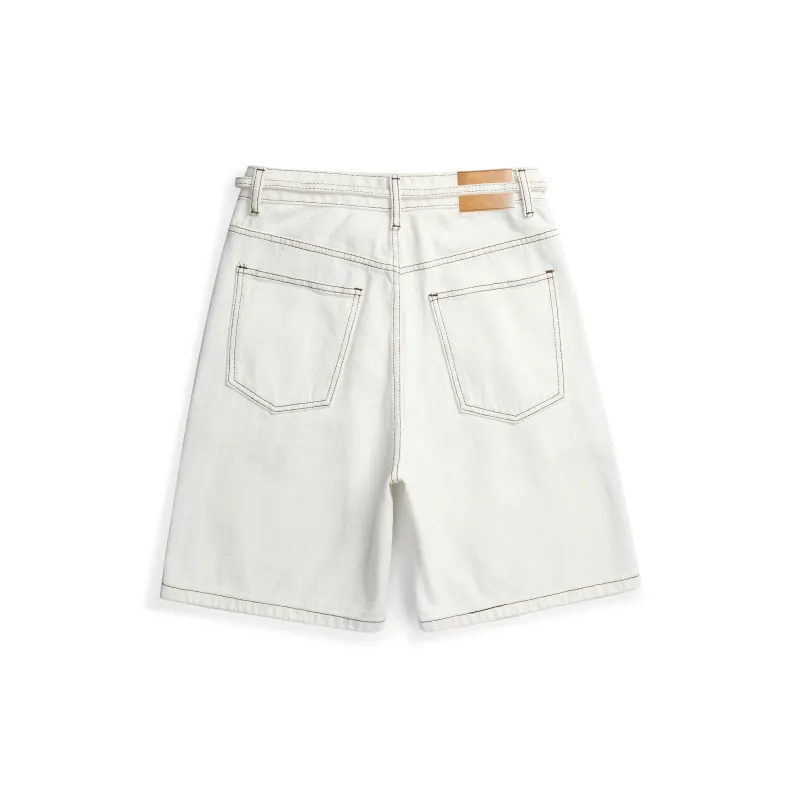 JUCY JUDY Denim Shorts Unisex White-1