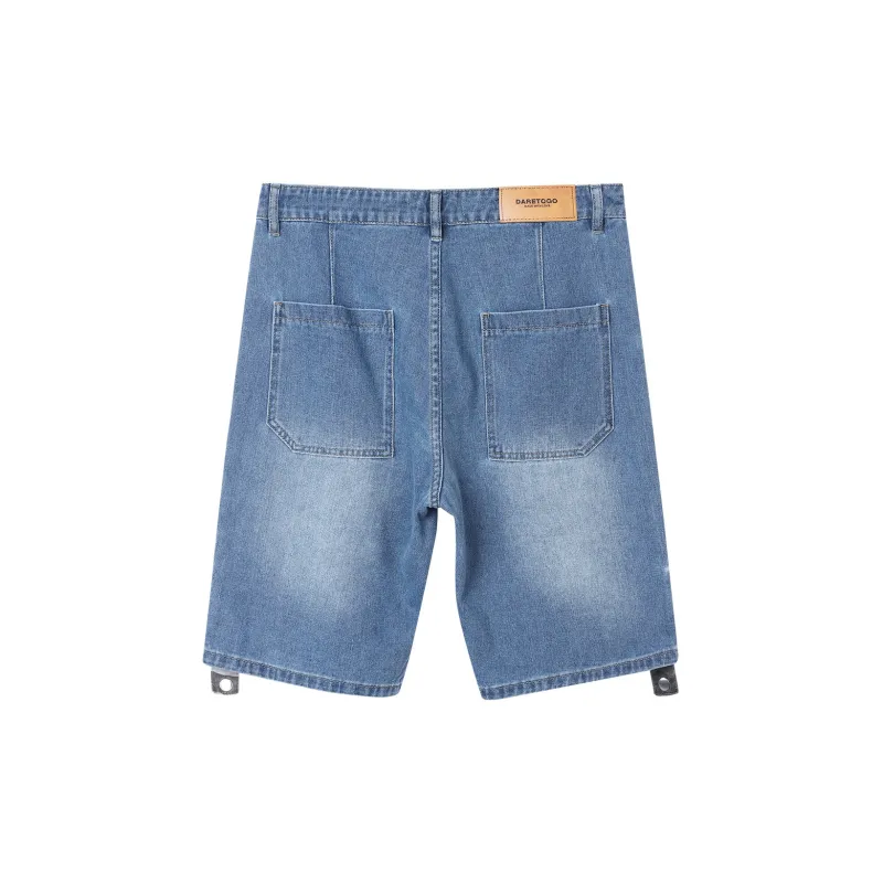 GUKUUL Denim Shorts Unisex Blue-1