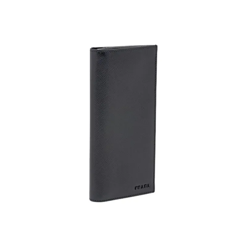 PRADA Saffiano Leather Wallet Men's Black-1