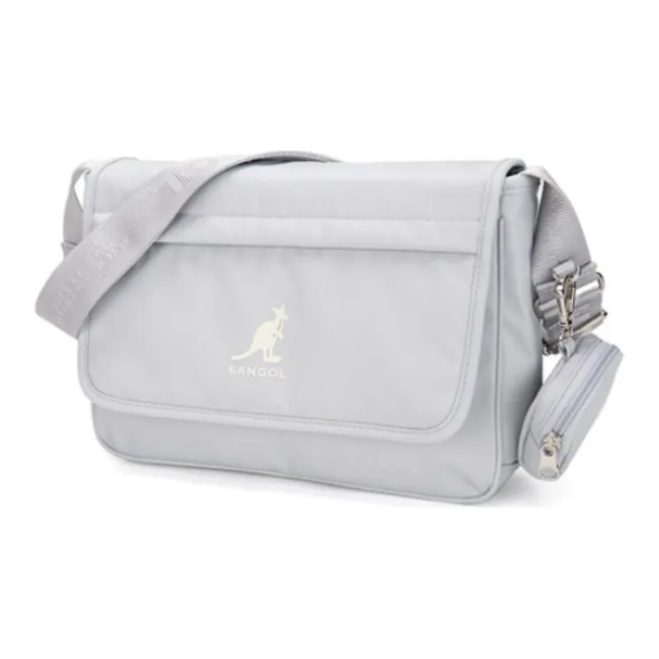 KANGOL Nylon Messenger Bag Crossbody Bag Shoulder Bag Women's Gray-1