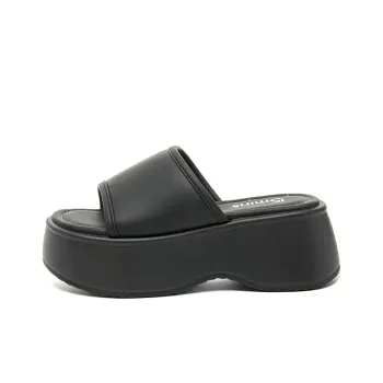 15 MINS Slide Slippers Women's Denim/Black