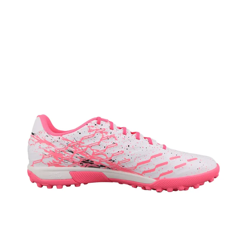 LiNing TF Rubber Broken Studs Artificial Ground Cushioning Anti Slip And Wear Resistant Soccer Shoes Men's Pink-1